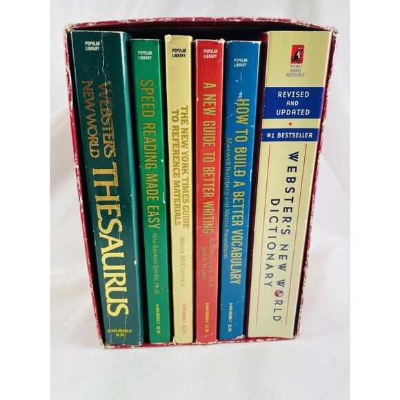 Webster’s Popular Library Desk Top Reference Vintage 5 Book Set - Picture 2 of 12